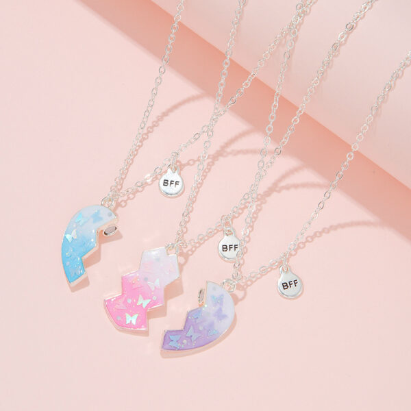 Wholesale Love Split Magnetic Necklace BFF Jewelry