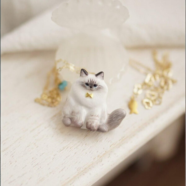 Wholesale Animal series oil drop cute cat oil drop pendant necklace