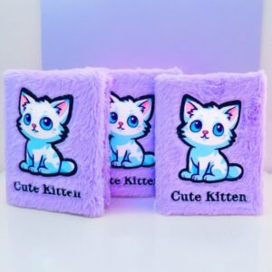 Wholesale Cute Cartoon Embroidered Plush Loose-leaf Notebook OLY Exclusive