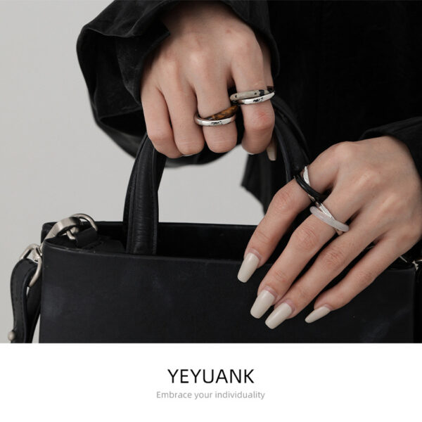 O1CN011UM6x52KdEriRoALe_2208490579579-0-cib Wholesale Luxury Exquisite Natural Stone Agate Tiger Eye Double Ring