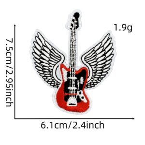 Music black skull cloth sticker 12#