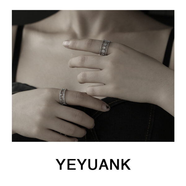 Wholesale Zircon Inlaid Star Circle Open Ring