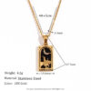 Wholesale Gold and silver Tarot card necklace