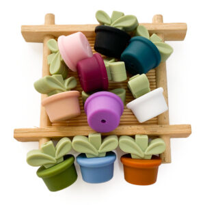 Wholesale 10pcs Flower Pot Grass Focal Beads