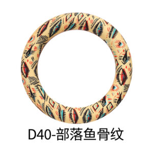 D40- tribal fish bone pattern (65mm ring)