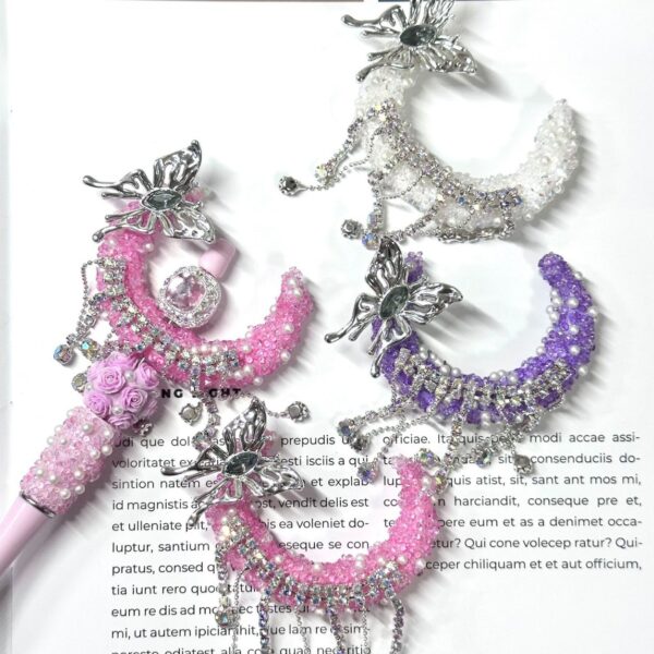 Wholesale Moon tassel butterfly beaded straight hole beads