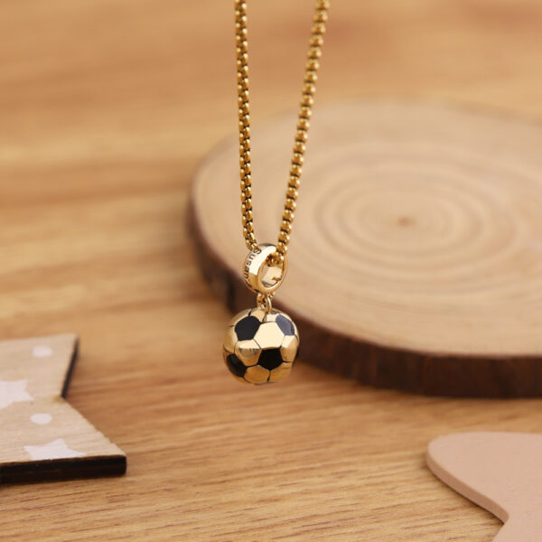 Wholesale Football engraved name stainless steel necklace