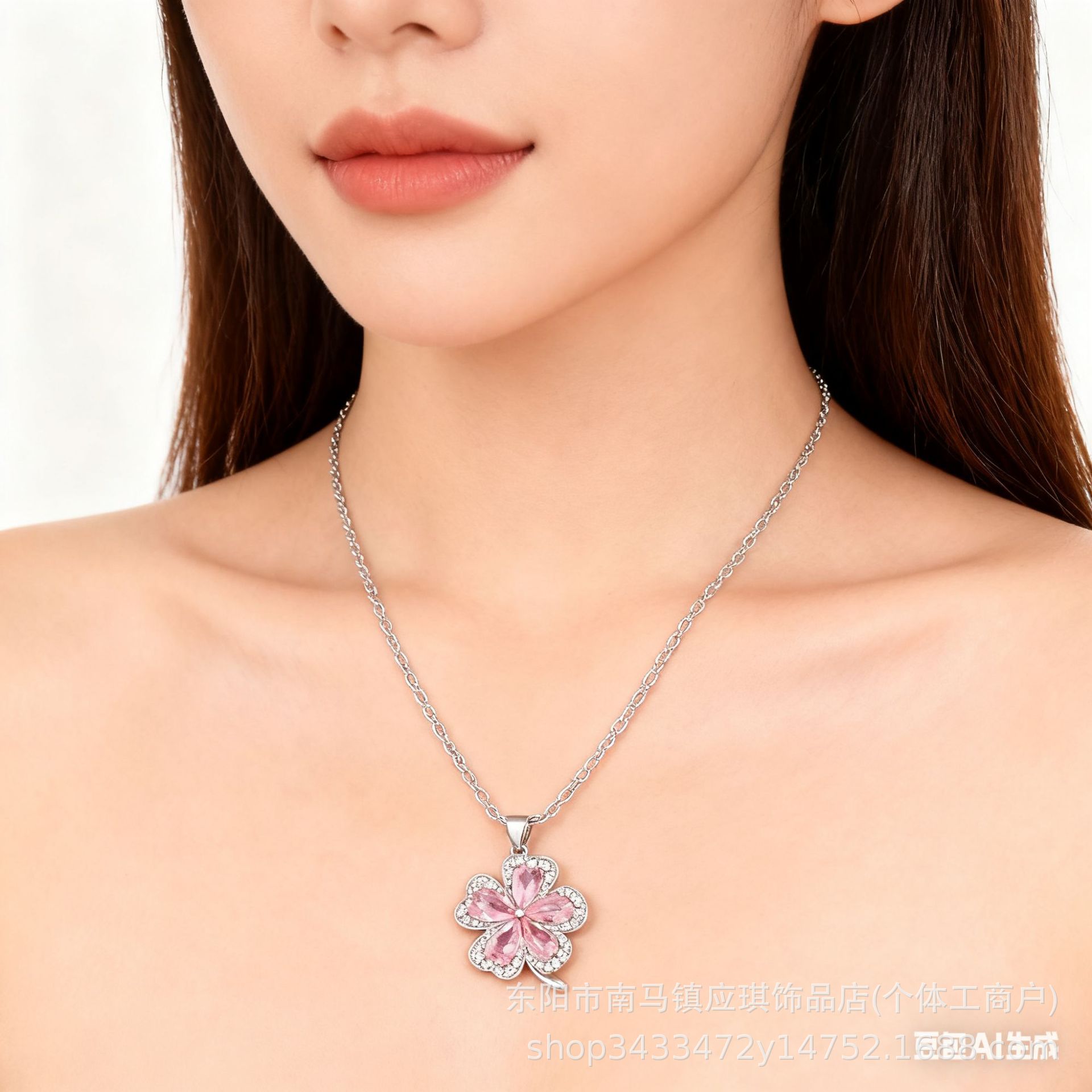 Wholesale European and American Cross-Border Multi-Style Pendant Necklace Women's Fashion Elegant Aessible Luxury pular Ins Style Versatile Clavicle C