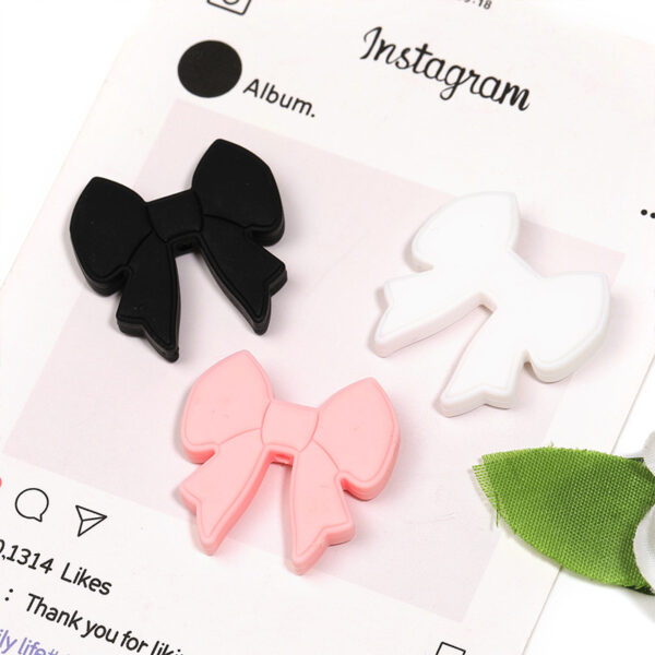 O1CN011gGdBR1l4QMGxLKDM_2219500044765-0-cib Wholesale 20pcs Bow Silicone Beads Fashionable Simple Rubber Beads