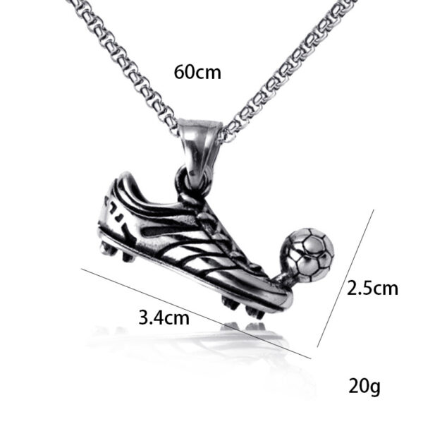Wholesale sneaker football necklace men's stainless steel necklace