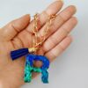 Wholesale Mixed color blue English letter keychain