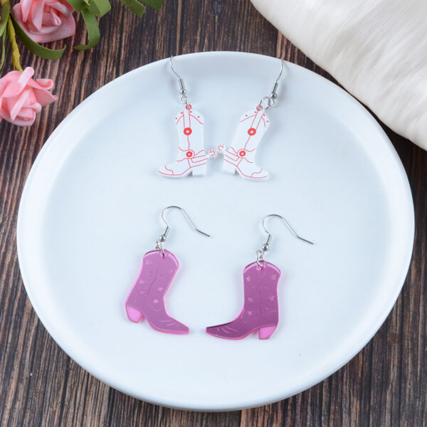 Wholesale Valentine's Day creative pendant colored acrylic earrings