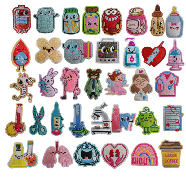 O1CN011iKDvW2HaXmEquMVZ_2208600779167-0-cib Wholesale Nurse's Day sequin note embroidery DIY Patches