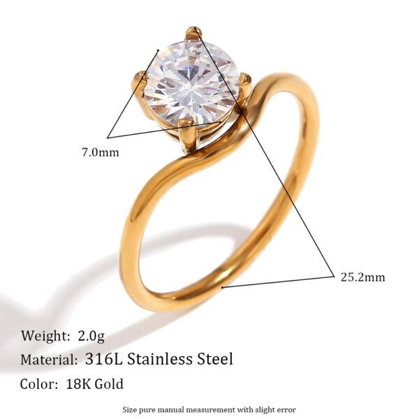 O1CN011irznf2AUrOzZP03Y_2213308878207-0-cib Wholesale ins fashion light luxury wave ring Golden zircon ring stainless steel plated 18k simple all-Match ring