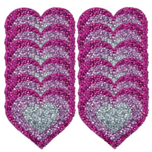 Wholesale Gradient colored heart-shaped rhinestone embroidery DIY Patches
