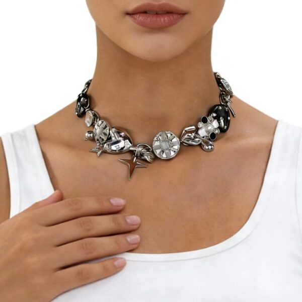 O1CN011jhtIV1x6VZ9c6brj_2218560116394-0-cib Wholesale Punk style heart-shaped flower star pendant necklace