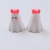 Wholesale 10pcs 3D Hot Sale Halloween Hot Sale White Ghost Three-dimensional Silicone Cartoon DYI Beads