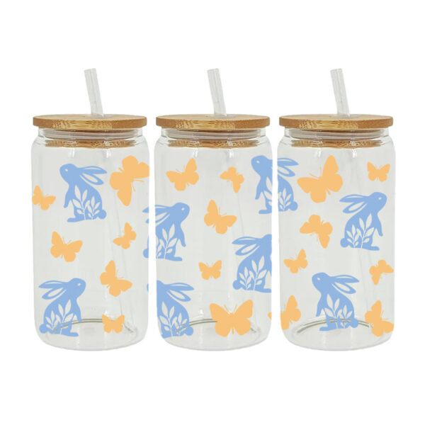 Wholesale UV Transfer Paste Glass Crystal Label Crystal Paste Cross-border Special Paste for 16oz Glass Cup 23cmX11cm