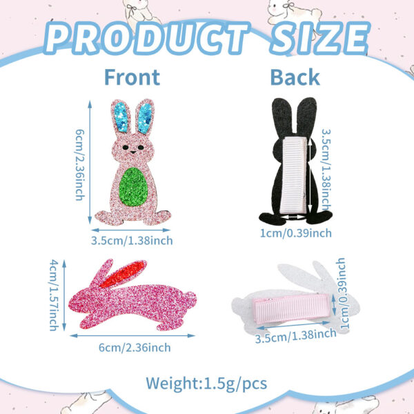 Wholesale Cute Easter Bunny Cartoon Fabric Hair Clip