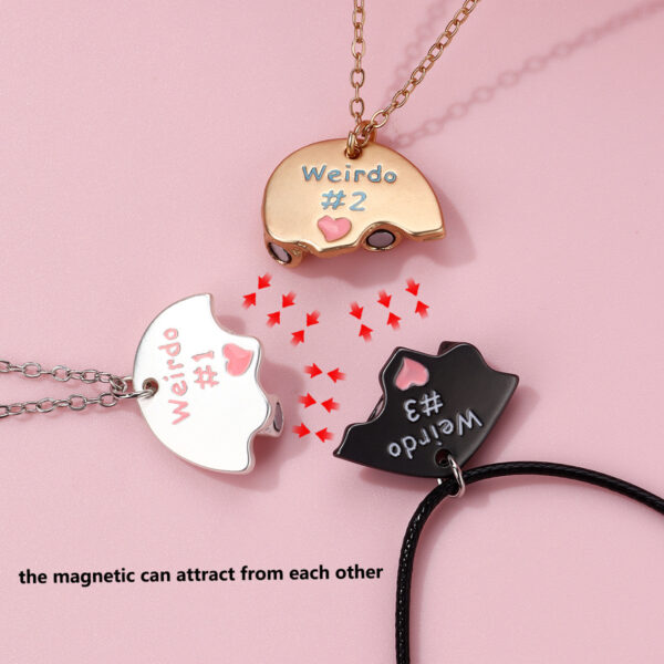 Wholesale children's necklace three-piece set necklace heart-shaped clavicle chain