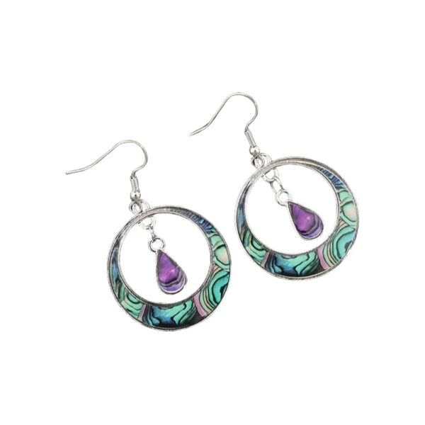 Wholesale Retro Hollow Round Pattern Water Drop EarringsBohemian
