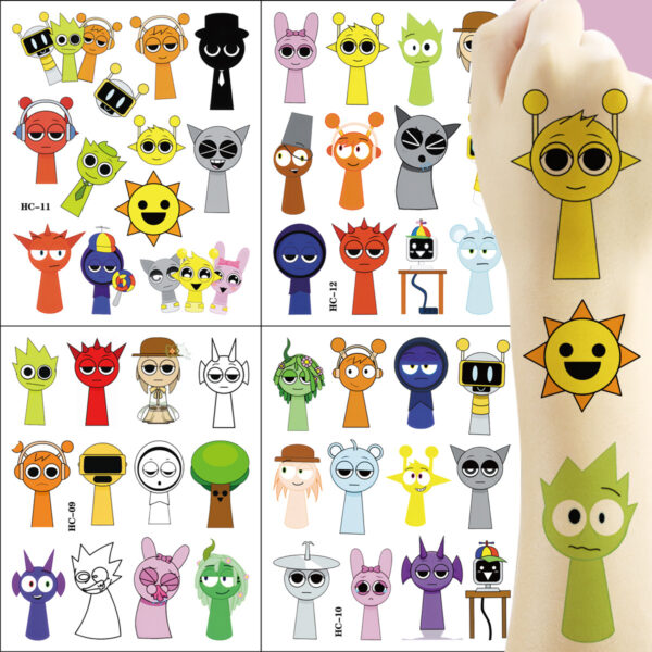 Wholesale Rhythm Box Music Game Tattoo Sticker Cartoon