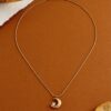 Wholesale moon necklace goddess clavicle chain Titanium Steel Necklace