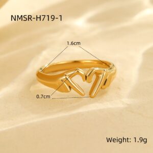 Nmsr-h719-1 gold small ring / One size fits all