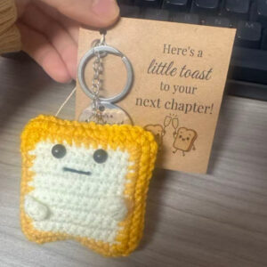 Bread knitted keychain