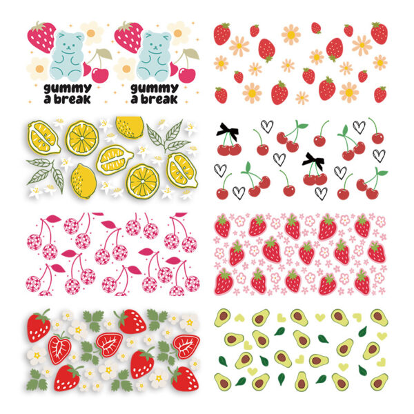 Wholesale UV Transfer Paste Glass Crystal Label Crystal Paste Cross-border Special Paste for 16oz Glass Cup 23cmX11cm