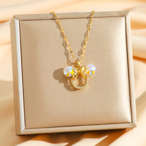 8779 gold white diamond mickey