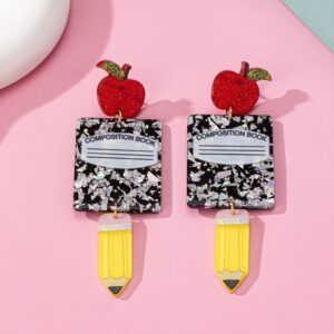 Wholesale Teacher's Day Apple Acrylic Earrings