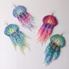 Wholesale Ocean jellyfish tassel rice bead woven Bohemian earrings