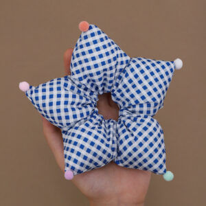 Blue plaid five-pointed star