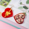 Wholesale Love Gift Box Cute Asymmetric Acrylic Earrings