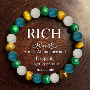 Malachite + aquamarine bracelet