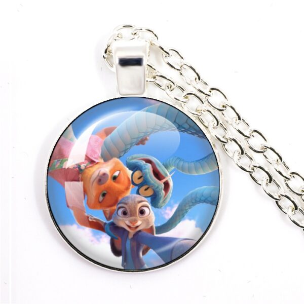 Wholesale Cartoon Cute Animal Time Gem Round Necklace OLY Exclusive