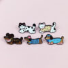 Wholesale Cute and adorable sausage dog cat alloy cartoon brooch