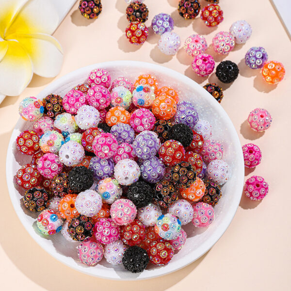 Wholesale 2025 Acrylic Sunflower Resin Diamond Ball DIY Beaded Jewelry Source Factory Wholesale Colorful Beads Loose Beads