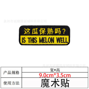 Is this ripe? [embroidered velcro]