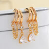 Wholesale Vintage tassel studded diamond earrings