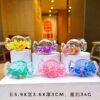 Wholesale Cute colorful candy-filled desktop ornament, quicksand bottle accessory, acrylic keychain, bag charm, small gift.