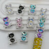 Wholesale 10pcs alloy double-sided teddy bear beads