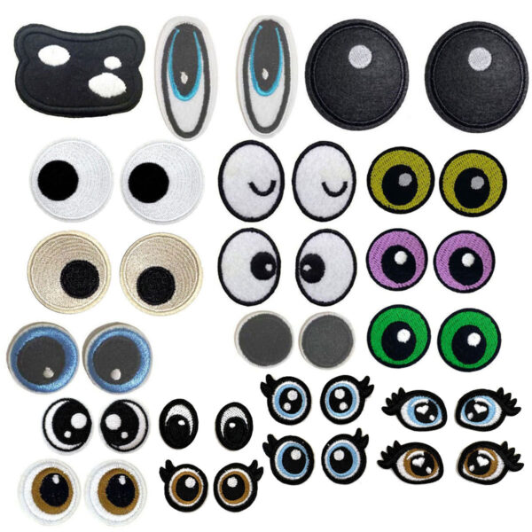 Wholesale Handmade Doll Eye Clothing Embroidery DIY Patches