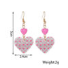 Wholesale Pink Peach Heart Valentine's Day Acrylic Earrings