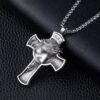 Wholesale Titanium Steel Retro Cross Pendant Necklace