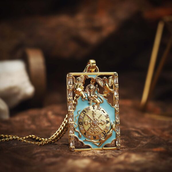O1CN0125r7uM1xUJzPj8Rzy_2209082606446-0-cib Wholesale Retro Oil ipping Tarot Card Necklace Star Moon SunNecklaces