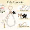 Wholesale Butterfly Knot Bead Pearl Love Moon Metal Keychain