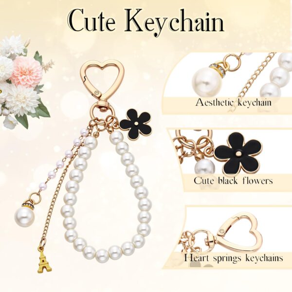 Wholesale Butterfly Knot Bead Pearl Love Moon Metal Keychain