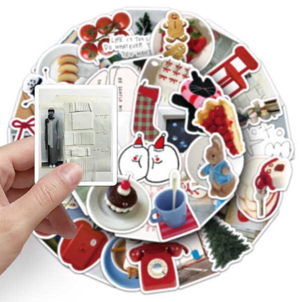 Wholesale 50 Korean Cream ins Style Graiti Stickers Xiaoqing Novice Aount Goo Card DIY Mobile Phone Lage Flat Stickers